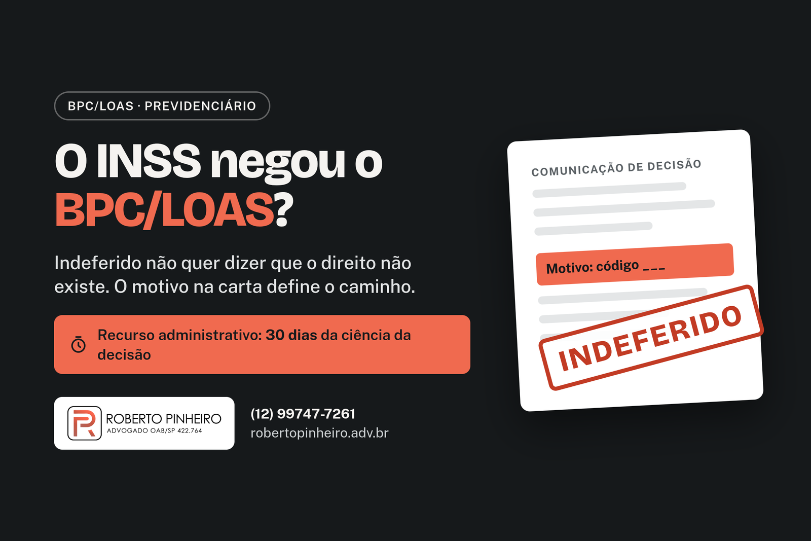 LOAS/BPC INDEFERIDO